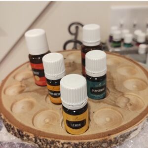 NWT Young Living Wood Essential Oil Holder